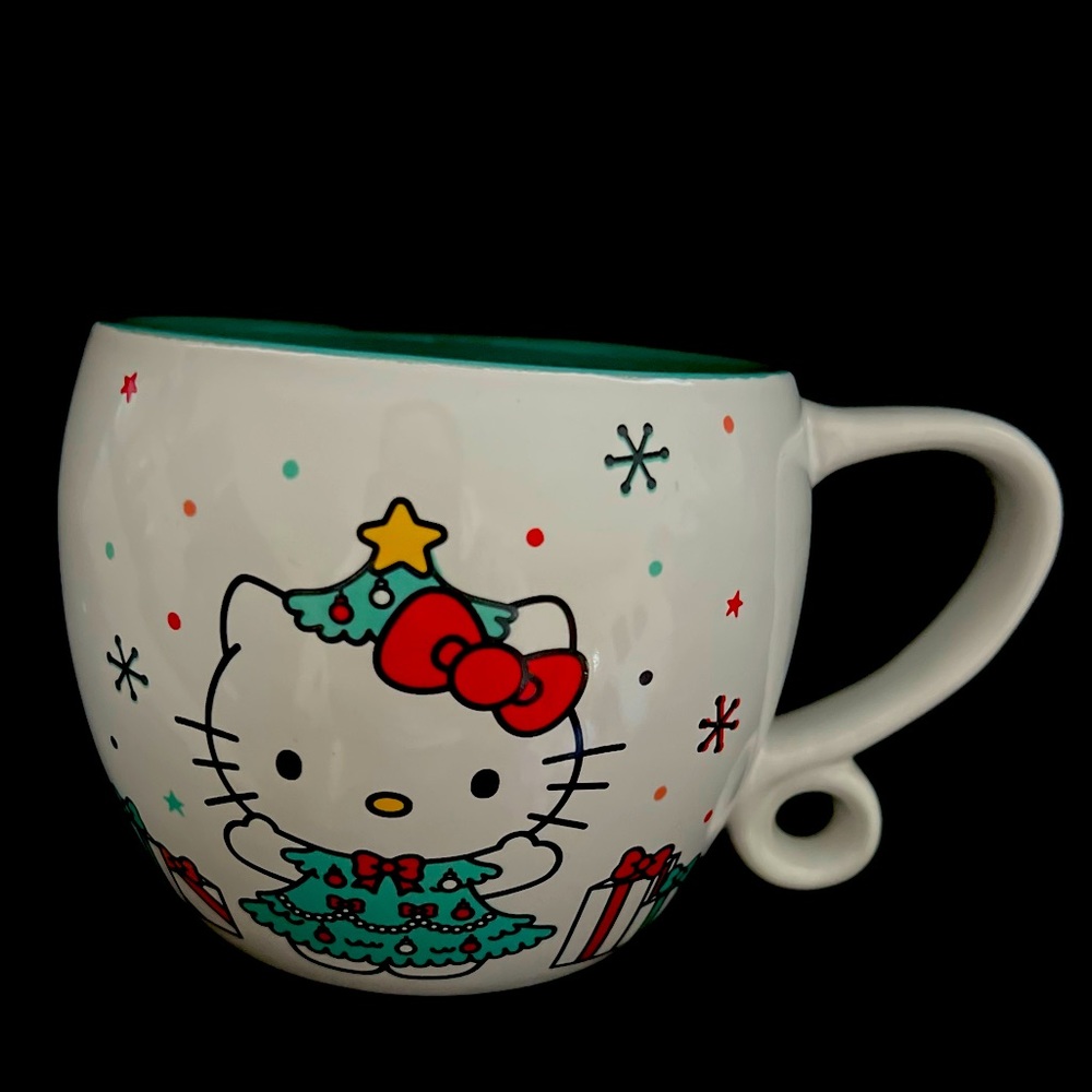 Hello Kitty Christmas Mug with green dress